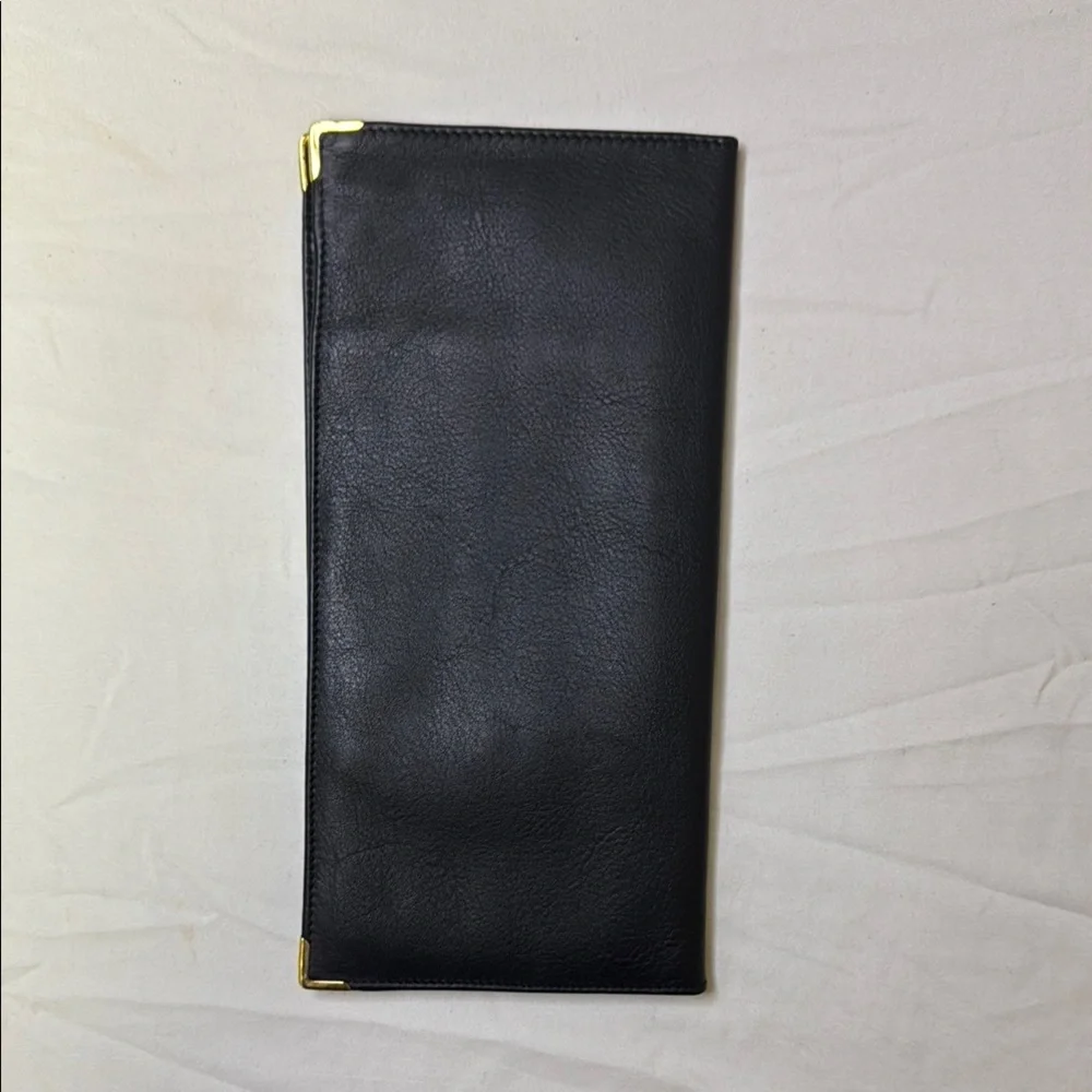 Unisex Elegant Black Leather Passport Business Card Credit Card‎ Holder